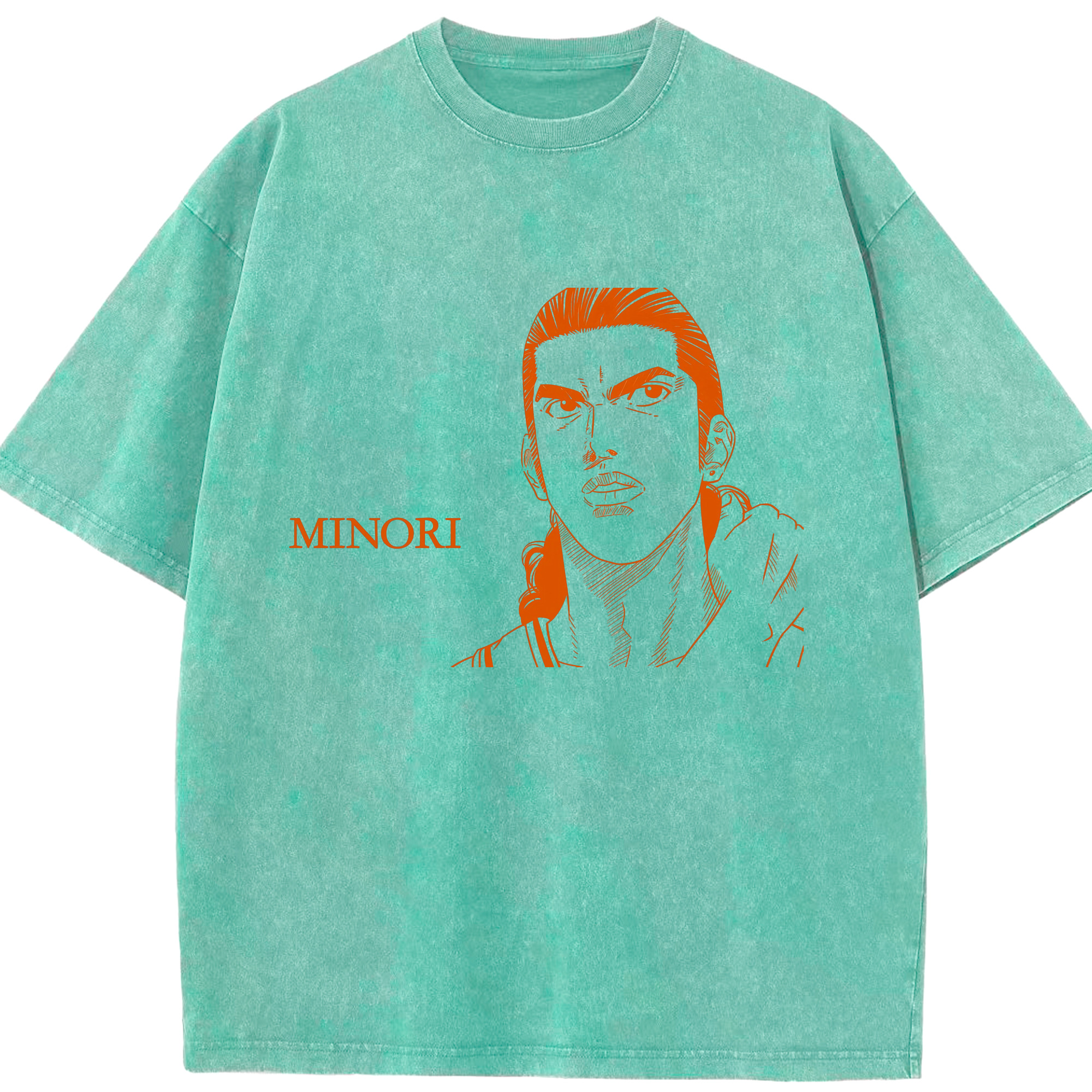 （画像用） SLAM DUNK／スラムダンク 綿100% ヴィンテージ風 半袖Tシャツ（フロントプリント）